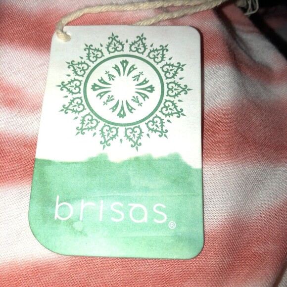 Brisas Tie Dye Top Size Small Peachy Amber Sleeveless Ruffle Hem Very Soft NWT - Picture 10 of 10